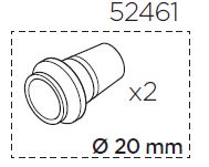 Adaptersats 20 mm axel