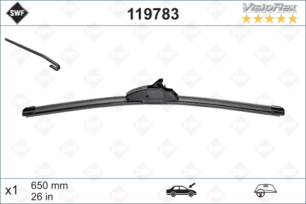 Flatblade 650mm Enkelpack