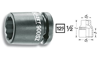 Krafthylsa 12 kant 24mm