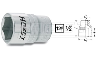 Hylsa 1/2" 36 mm