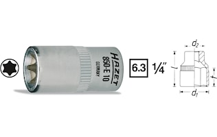 Hylsa 1/4" Torx E5