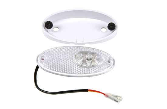 Pos.lykta 12V LED vit