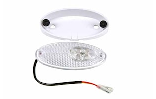 Pos.lykta 12V LED vit