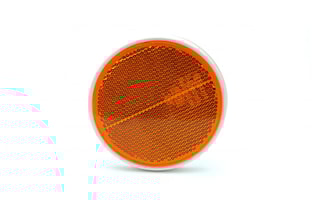 Reflex gul 84mm Ø plastbaksida