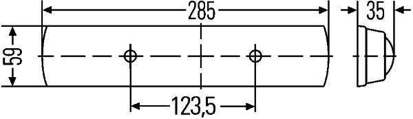 Lysrörsarmatur 24V 9W 285x59mm