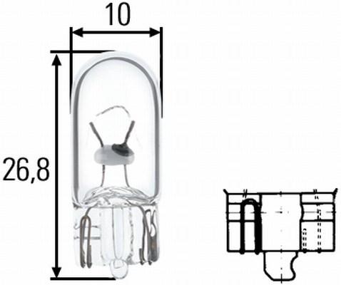 Glödlampa 24V W3W W21x95d