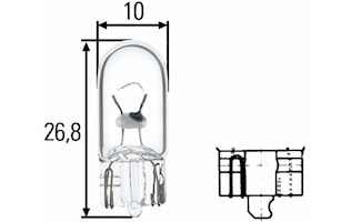 Glödlampa 24V W3W W2,1x9,5d
