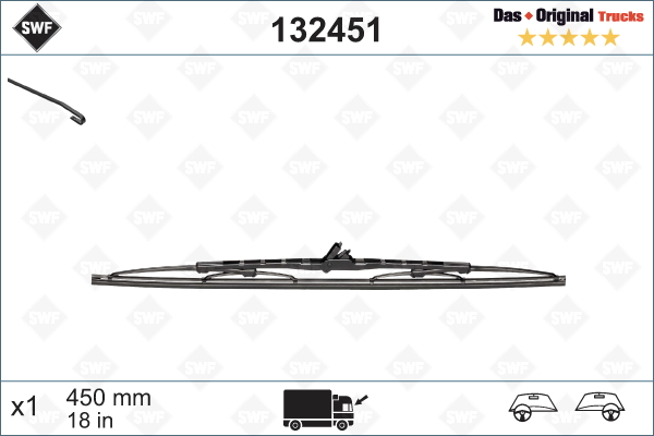 Torkarblad 450mm Ers S 132 450