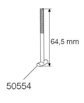 T-skruv M6x64,5 mm