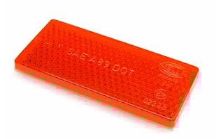 Reflex röd 70x32mm självhäft