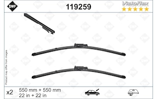 Flatblade set 550 + 550mm