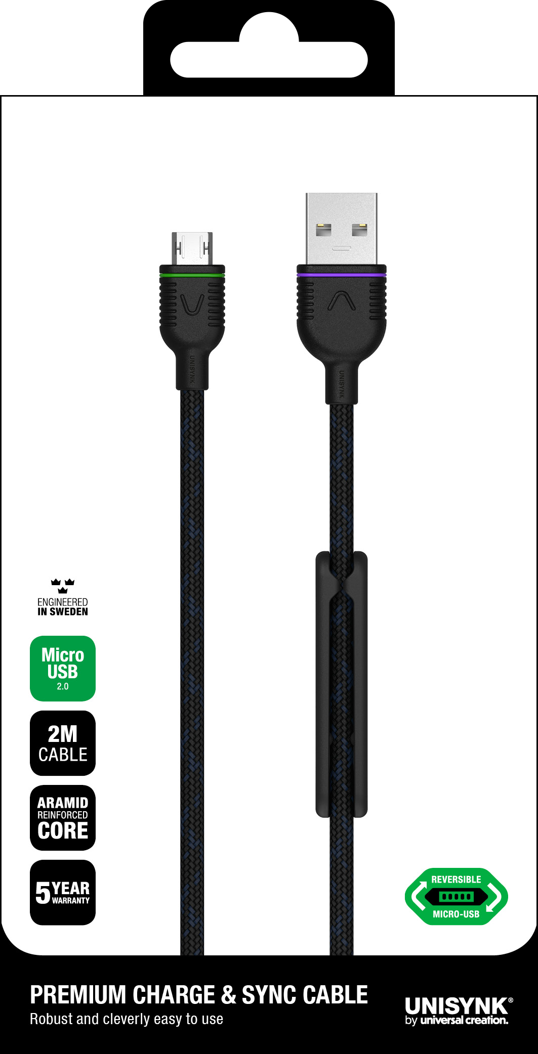 Premium Micro-USB kabel 2,0 m