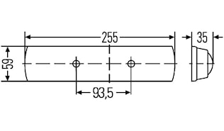Lysrörsarmatur 24V 7W 255x59mm