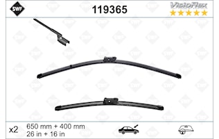 Flatblade set 650 + 400 mm