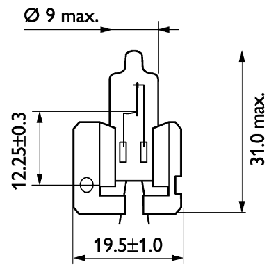 Halogenglödlampa H2 12V 55W