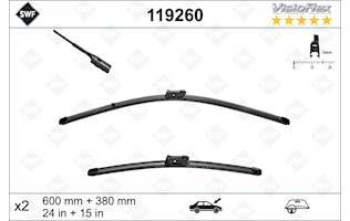 Flatblade set 600 + 380mm