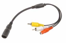 MiniDIN hona till RCA A/V & DC