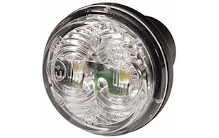 Pos.lykta 12V LED vit 35mm Ø