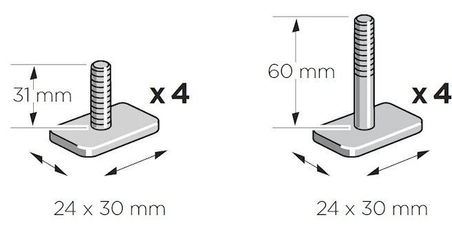 Skidhållaradapter bricka 24x30