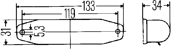 Läslampa 133x31mm sv m strömbr