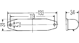 Läslampa 133x31mm sv m strömbr
