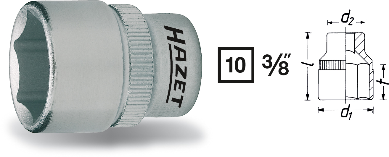 Hylsa 3/8 15 mm