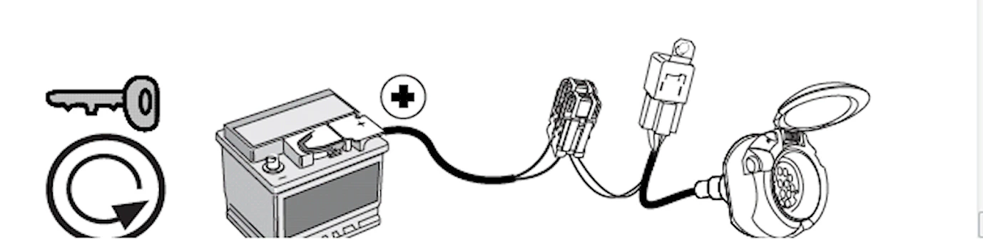 Kabel laddström pin 10