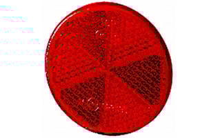 Reflex röd 60mm Ø självhäftand