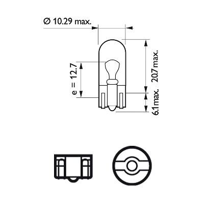 Glödlampa 24V 5W W21x95d