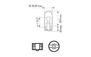 Glödlampa 24V 5W W2,1x9,5d